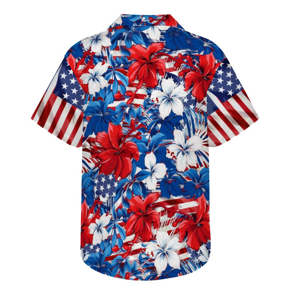 God Bless America Short Sleeve Shirt Button Down