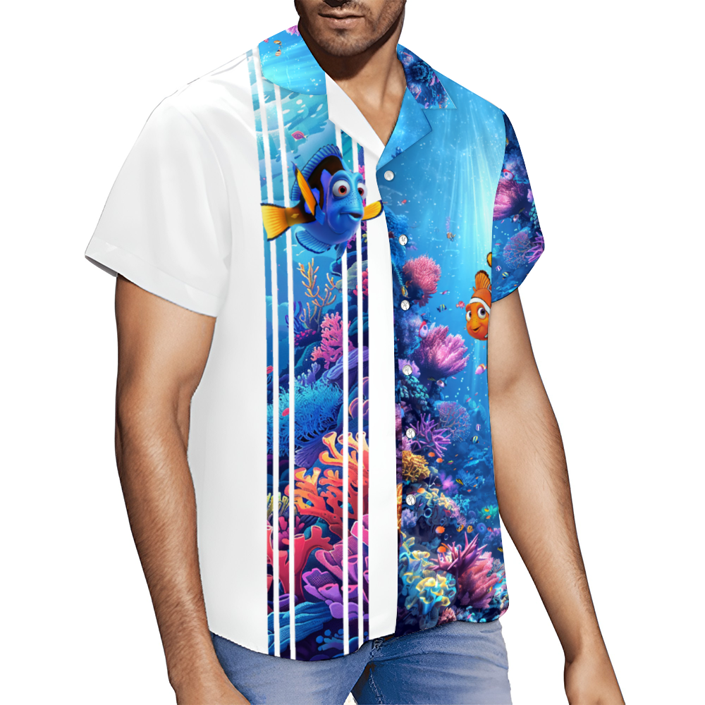 Finding Underwater Paradise Short Sleeve Hawaiian Shirt Button Down