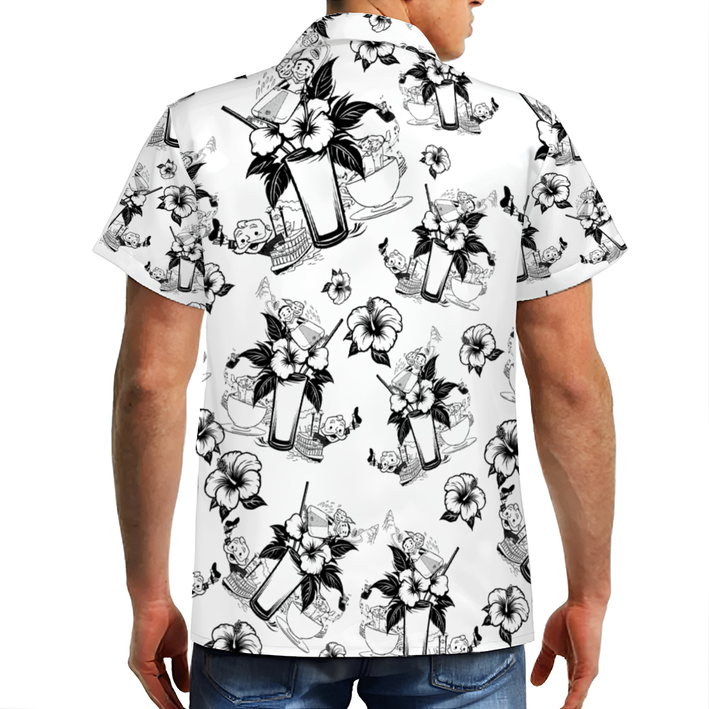 Vintage Theme Park Vibe Short Sleeve Shirt Button Down