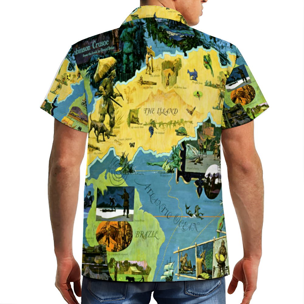 Custom Robinson Crusoe Islander Short Sleeve Shirt Button Down