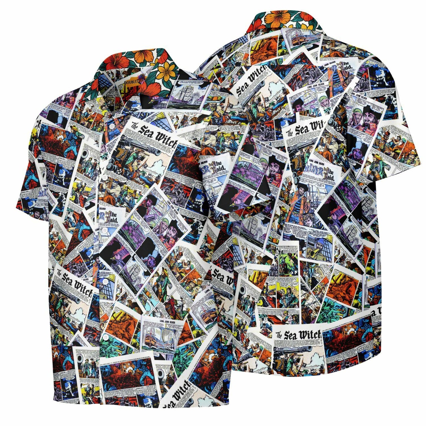 The Seawitch Pirate Comic Book Style Aloha Shirt