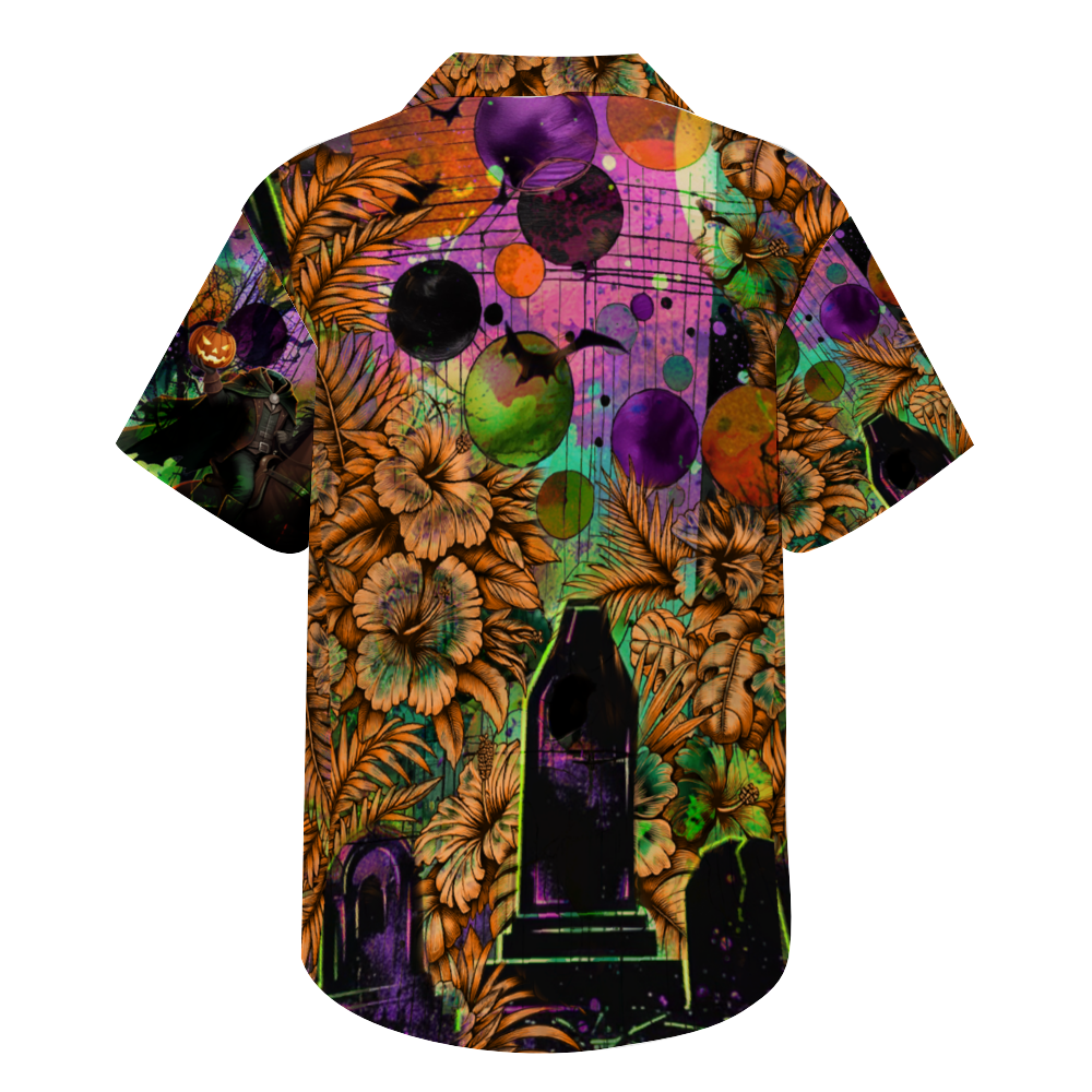Sleepy Hollow Short Sleeve Hawaiian Shirt Button Down