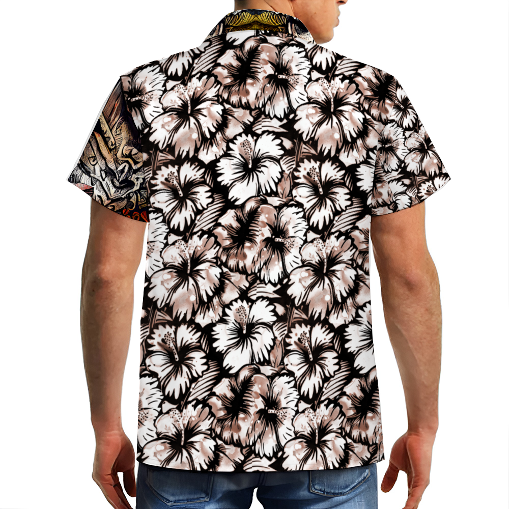 Stone Tiki God Short Sleeve Shirt Button Down