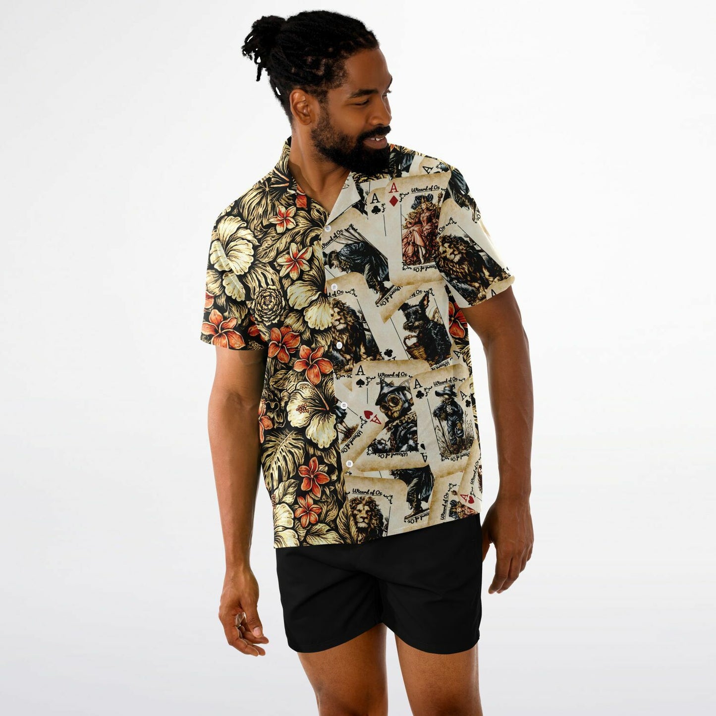 Wizard of OZ Hawaiian Button-Down Aloha Shirt