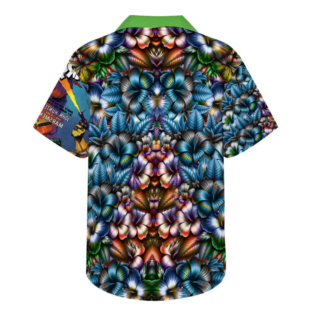 Custom Alien Invasion Vintage Short Sleeve Shirt Button Down