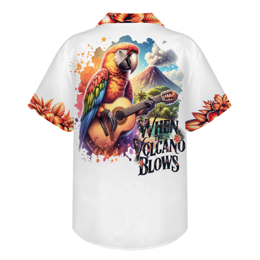 Custom When the Volcano Blows Tribute Short Sleeve Hawaiian Shirt Button Down