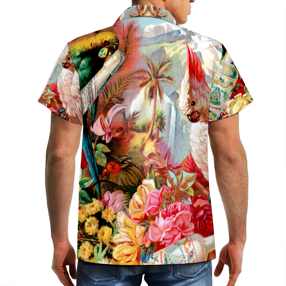 Boozy Parrots Hawaiian Custom Short Sleeve Shirt Button Down