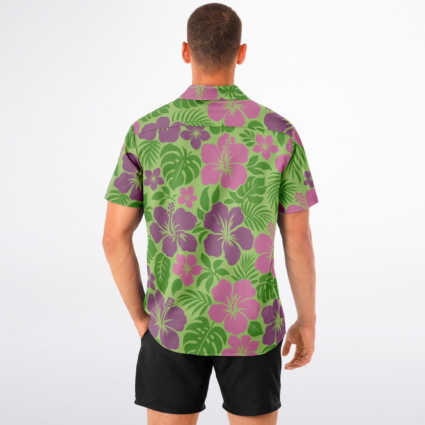 Elliot the Kindhearted Dragon Short Sleeve Button-Down Hawaiian Shirt