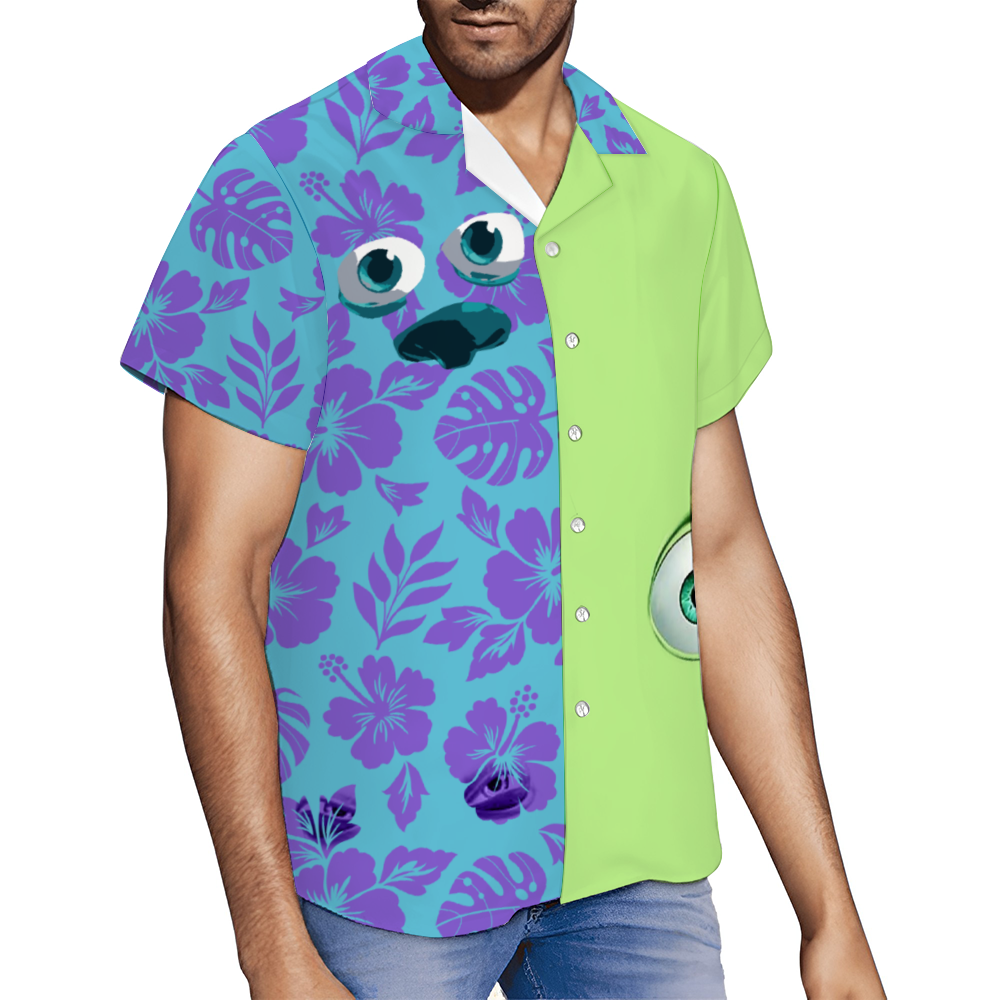 Monsters Everywhere Short Sleeve Shirt Button Down