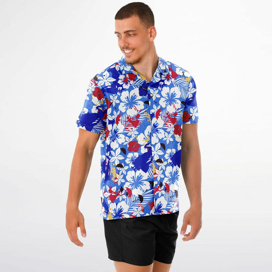 Mary Poppins Short Sleeve Button-Down Hawaiian Shirt