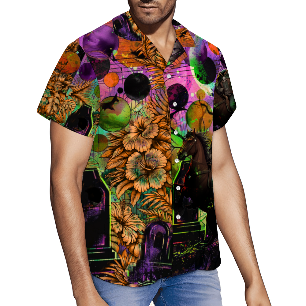 Sleepy Hollow Short Sleeve Hawaiian Shirt Button Down