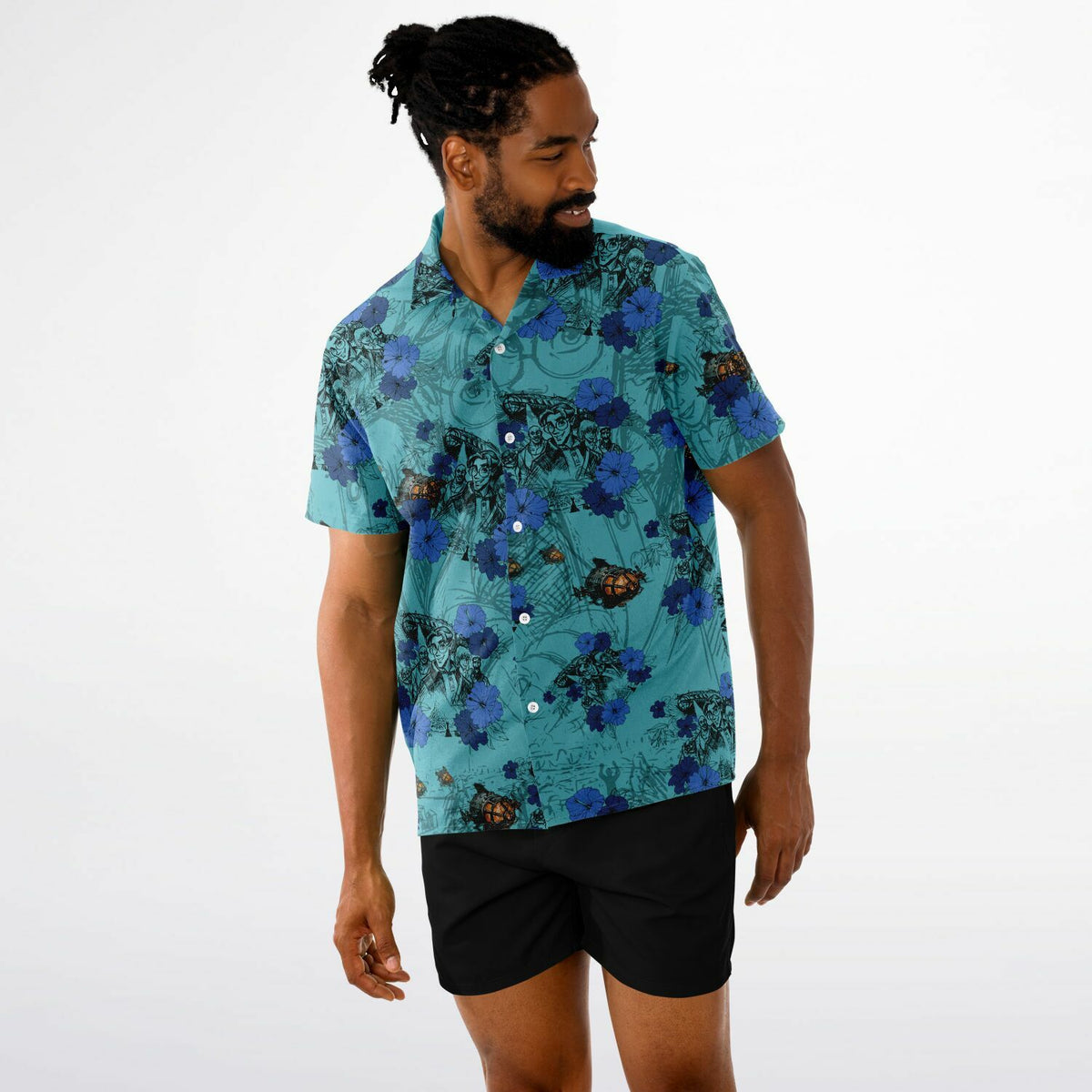 Atlantis Rising Short Sleeve Button-Down Hawaiian Shirt