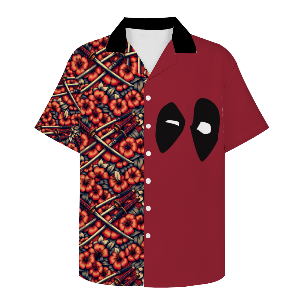 Dead in a Pool Short Sleeve Hawaiian Shirt Button Down