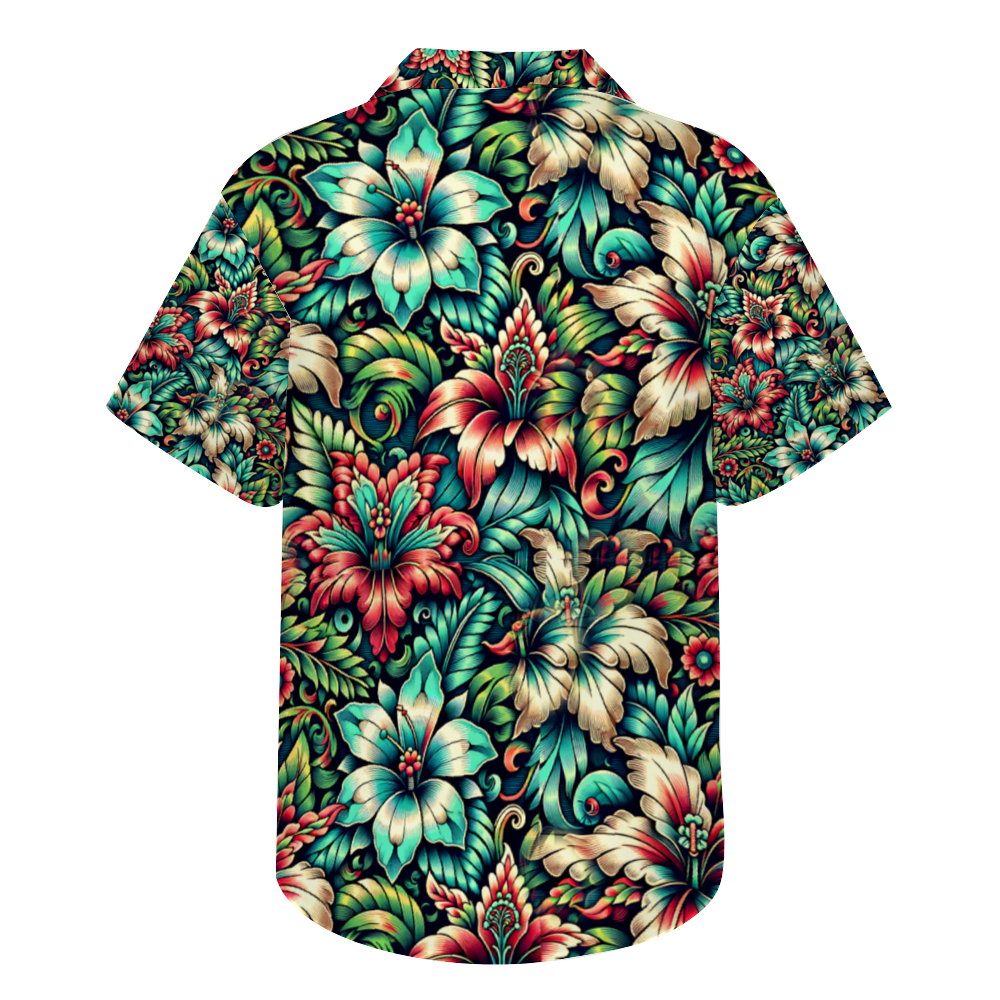 Custom Hawaiian Artistic Short Sleeve Shirt Button Down