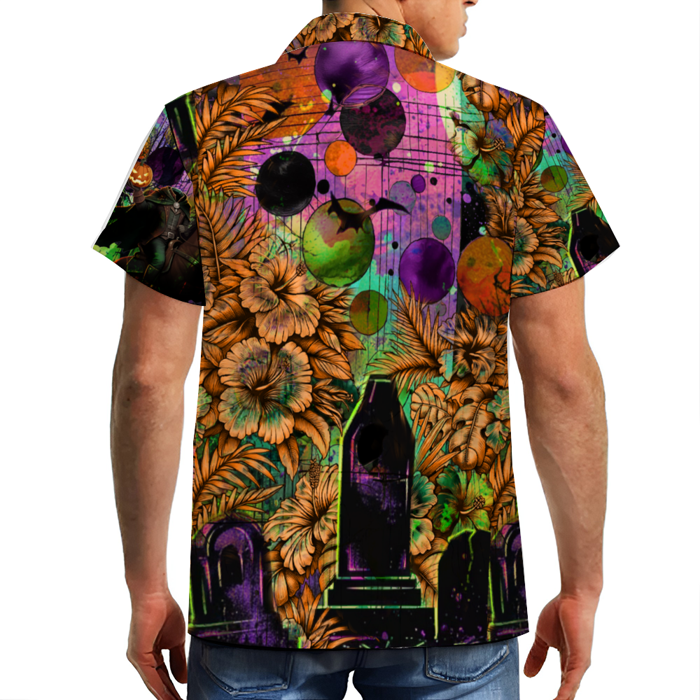 Sleepy Hollow Short Sleeve Hawaiian Shirt Button Down