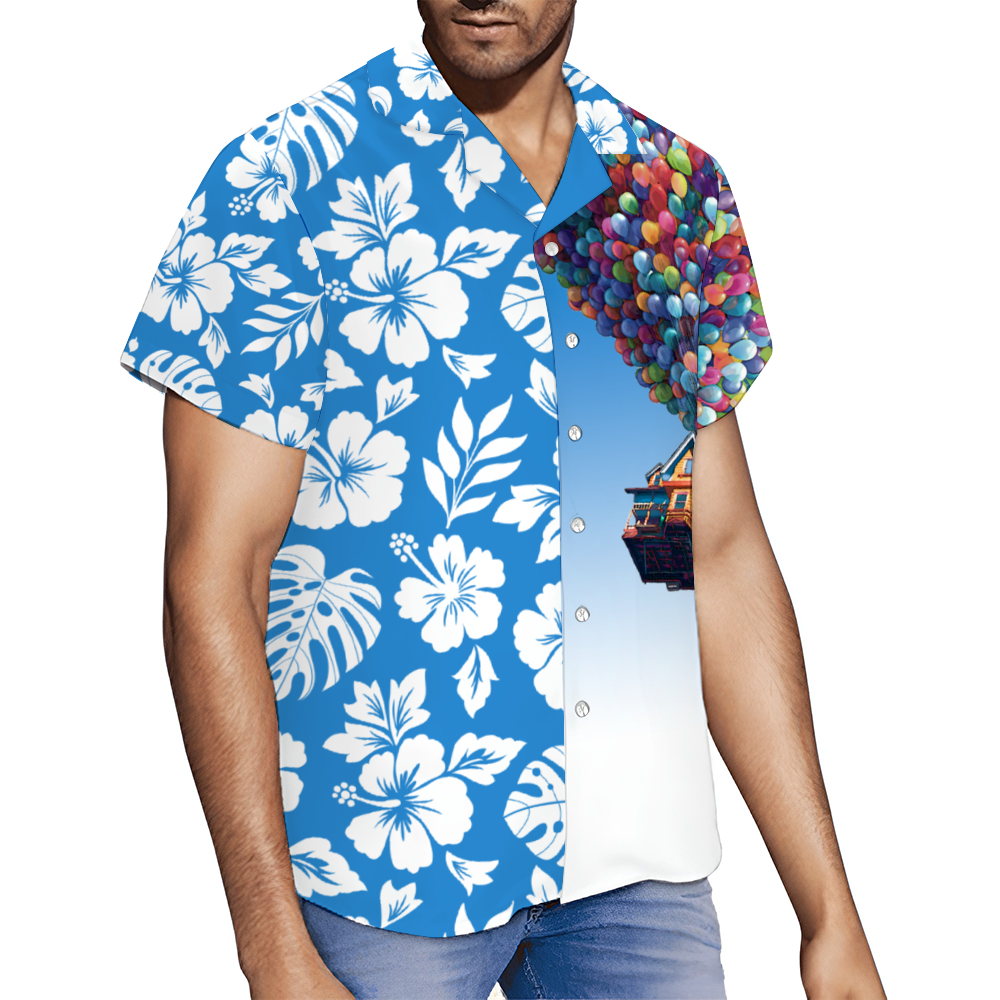 UP, UP and AWAY Short Sleeve Shirt Button Down