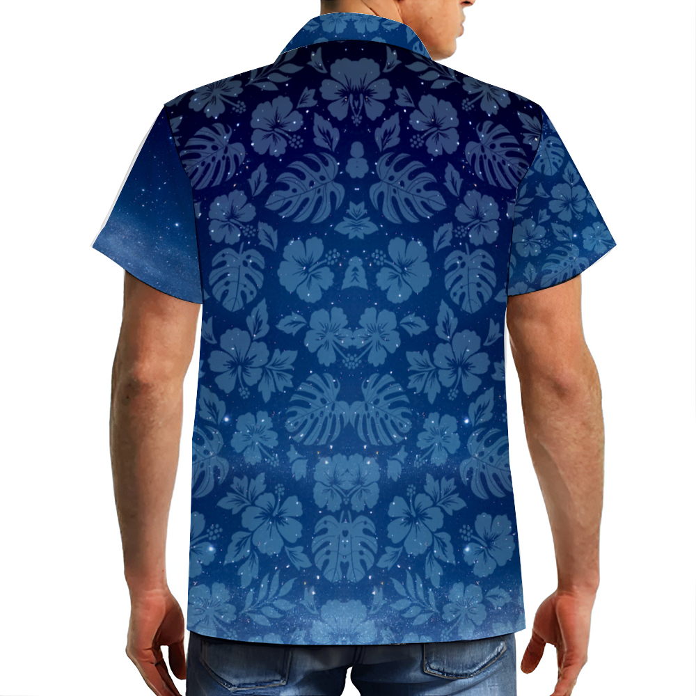 Paris at Night Short Sleeve Shirt Button Down