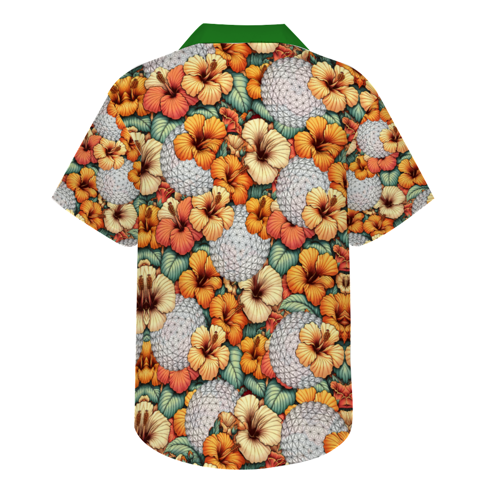 Custom Flower and Garden Short Sleeve Hawaiian Shirt Button Down