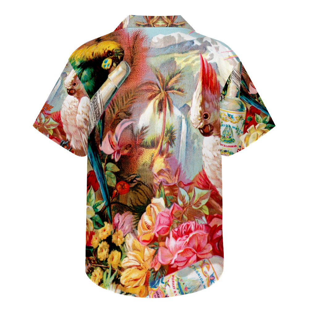 Boozy Parrots Hawaiian Custom Short Sleeve Shirt Button Down