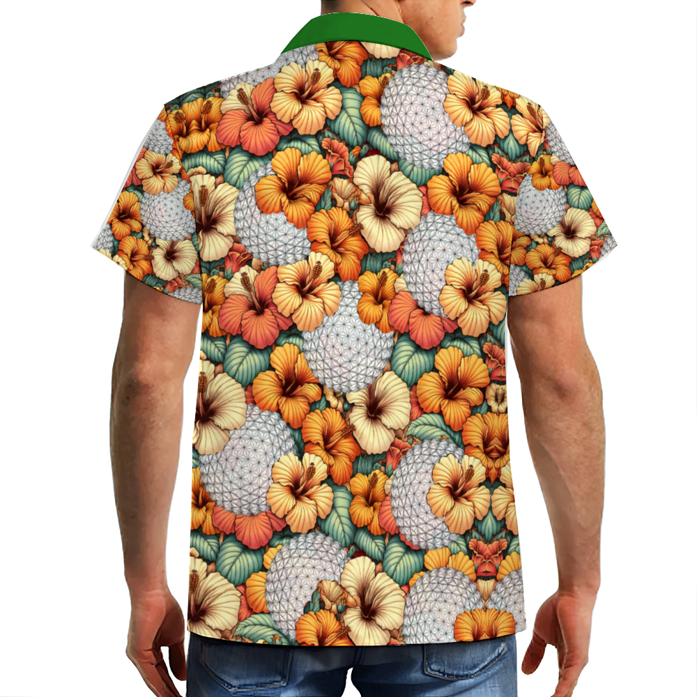 Custom Flower and Garden Short Sleeve Hawaiian Shirt Button Down