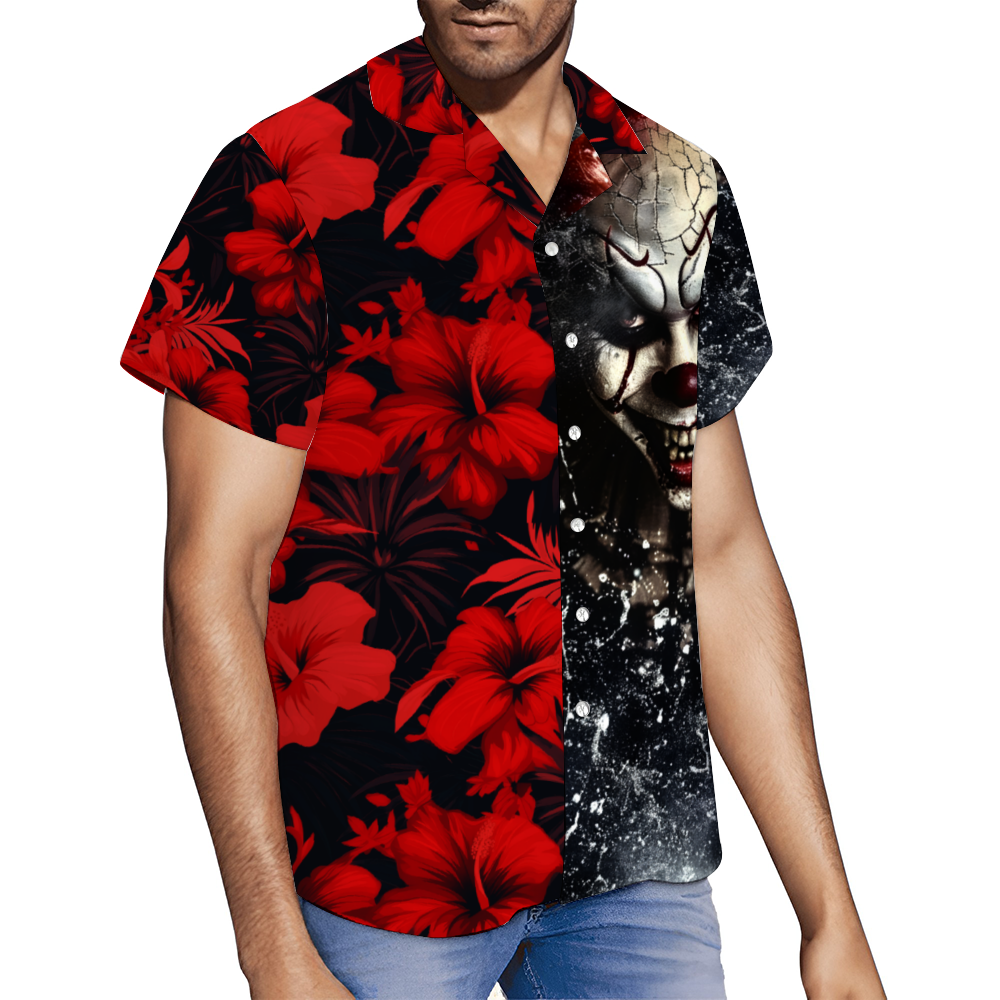 HI Georgie! Men's Short Sleeve Hawaiian Shirt Button Down