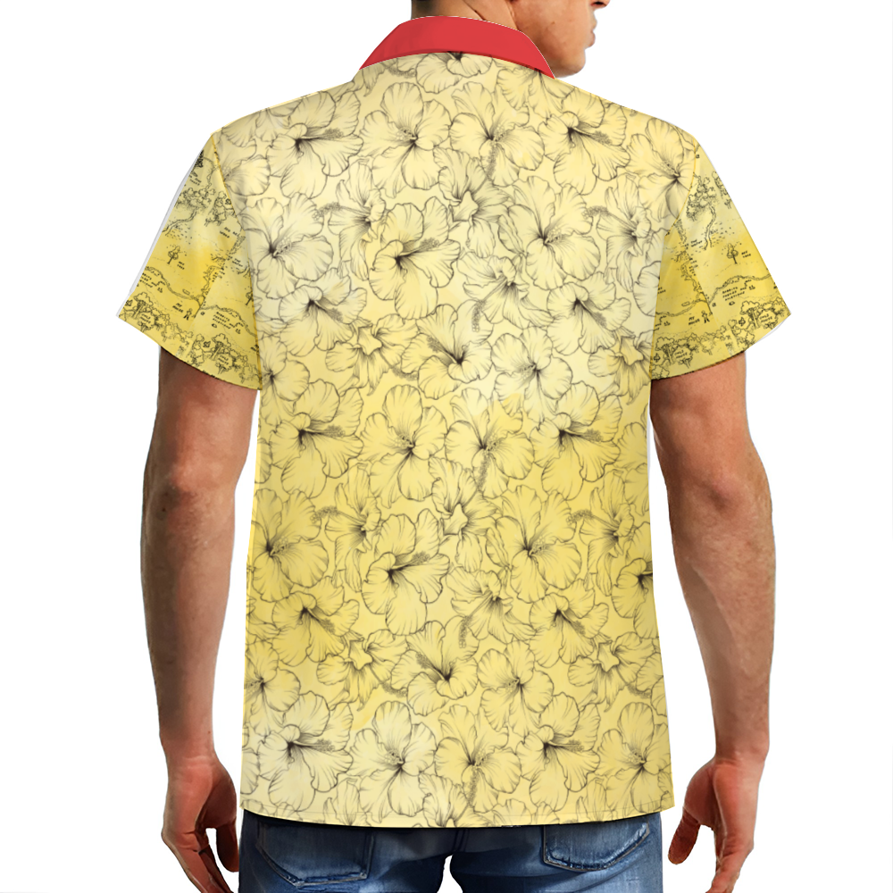 Custom Men's Tropical Winnie Short Sleeve Button Down