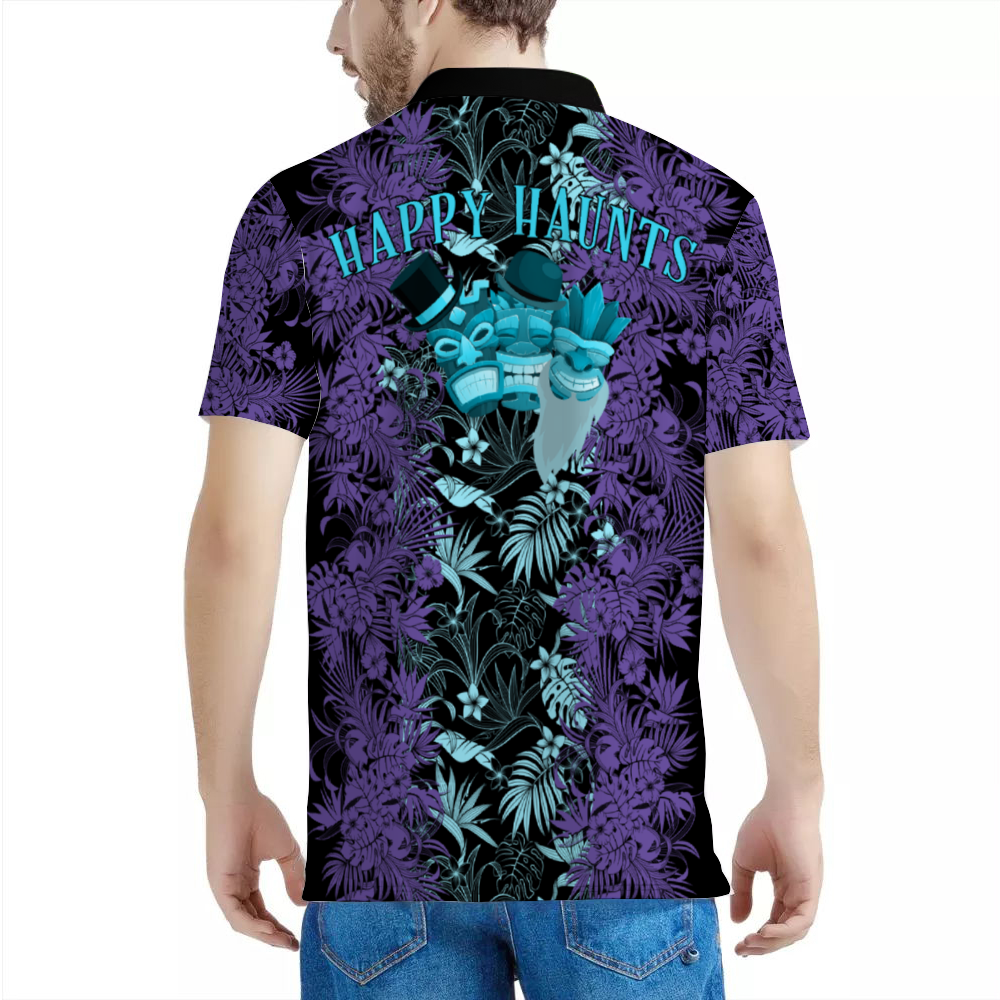 Happy Haunts Polynesian Tiki Polo Shirt