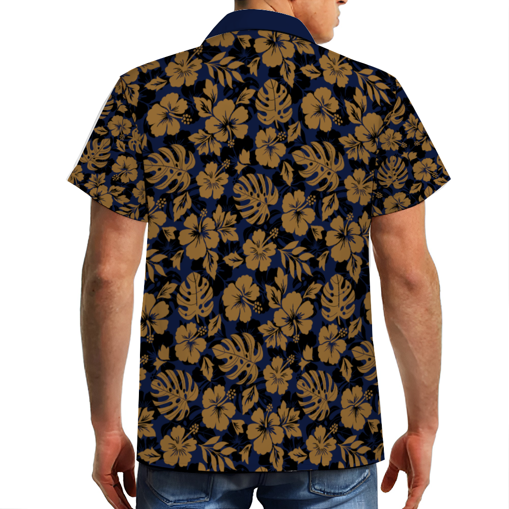 House of intelligence, knowledge, curiosity, creativity and wit Custom Men's Hawaiian Short Sleeve Shirt Button Down