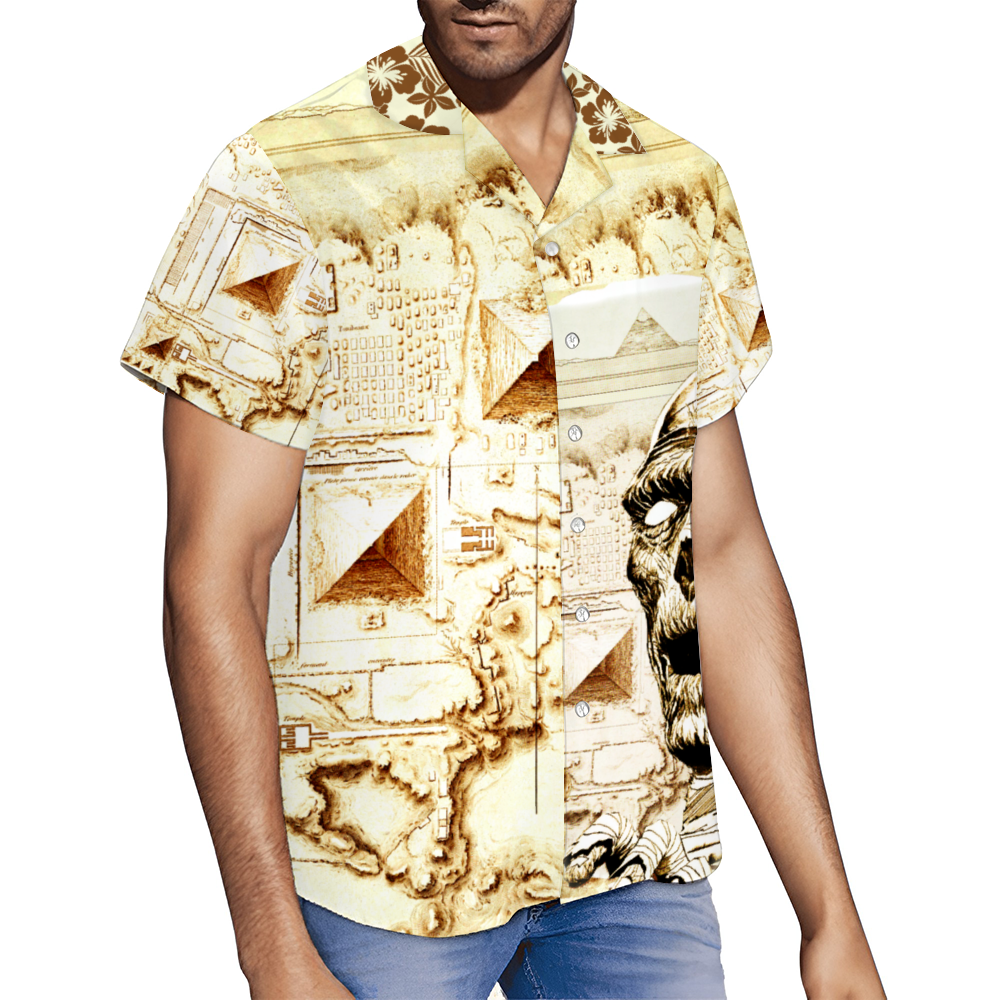 The Mummy Custom Men's Short Sleeve Shirt Button Down