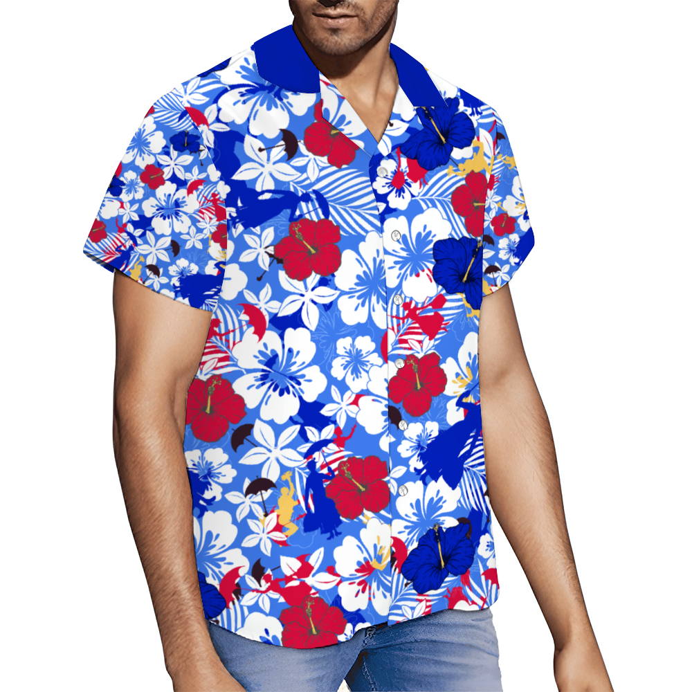 Custom Men's Mary P Short Sleeve Hawaiian Button Down