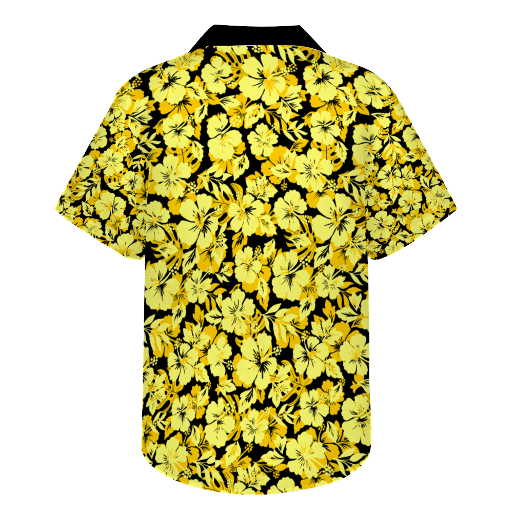 House of hard work, dedication, patience, loyalty, and fair play Custom Men's Short Sleeve Hawaiian Shirt Button Down