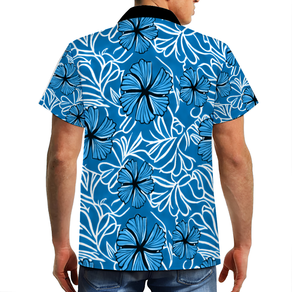 Maui Custom Men's Hawaiian Short Sleeve Shirt Button Down