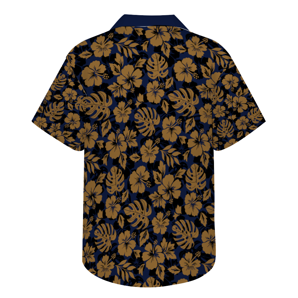 House of intelligence, knowledge, curiosity, creativity and wit Custom Men's Hawaiian Short Sleeve Shirt Button Down
