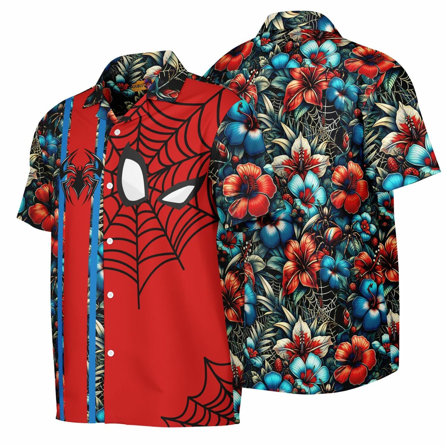 The Amazing Web Slinger Short Sleeve Button-Down Hawaiian Shirt