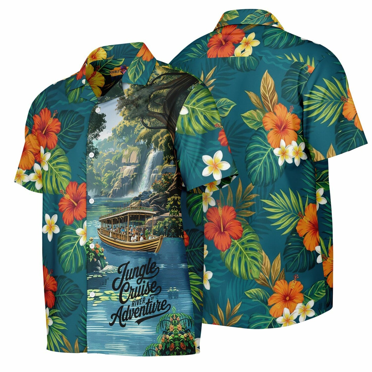 Jungle Cruise Adventure Short Sleeve Button-Down Hawaiian Shirt