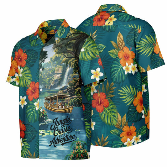 Jungle Cruise Adventure Short Sleeve Button-Down Hawaiian Shirt