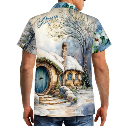The Shire Christmas Special Hawaiian Short Sleeve Shirt Button Down