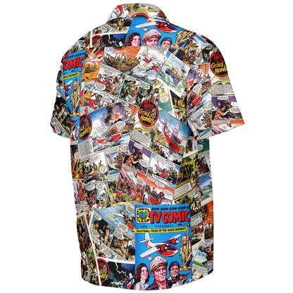 Tales from the Gold Monkey Short Sleeve Button-Down Hawaiian Shirt