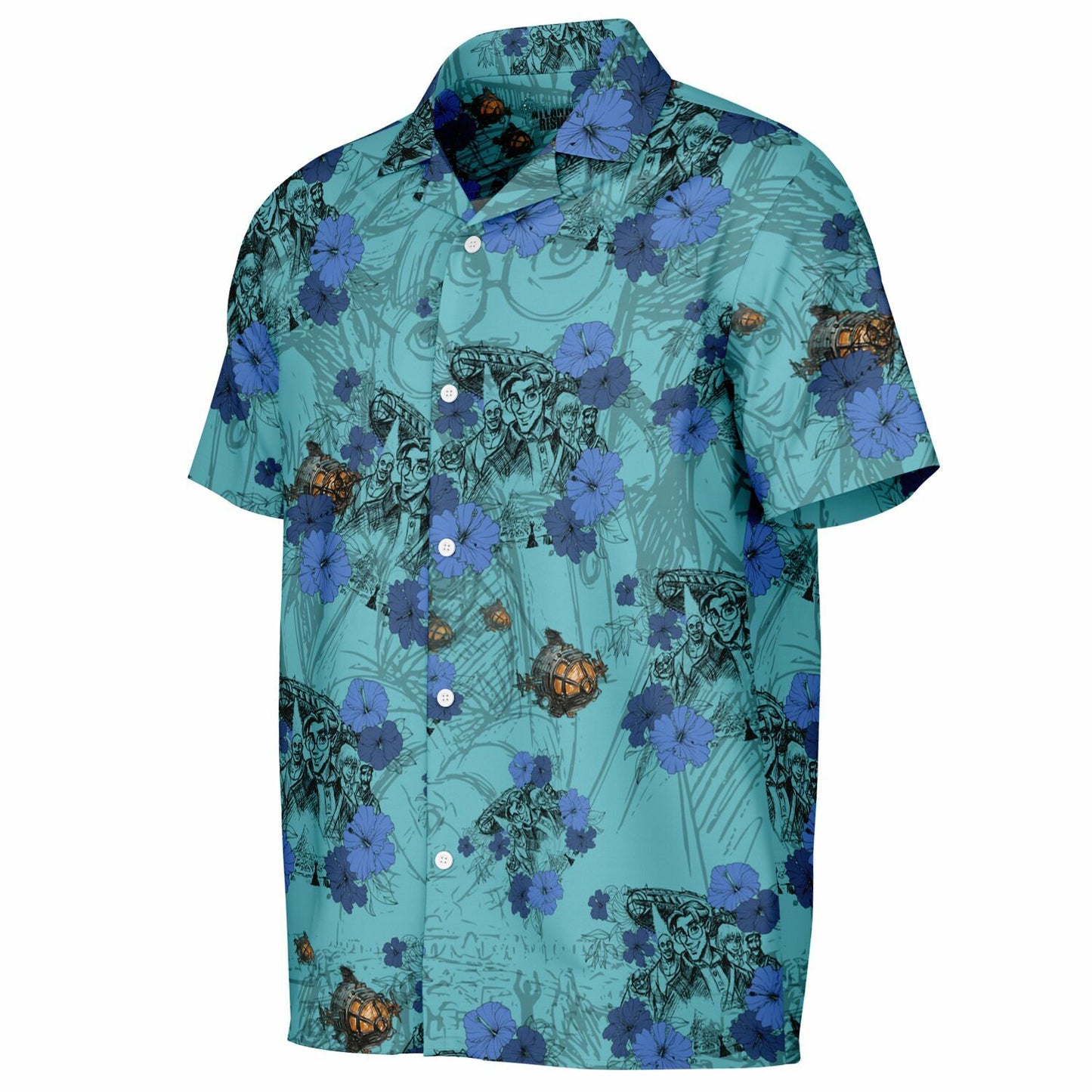 Atlantis Rising Short Sleeve Button-Down Hawaiian Shirt