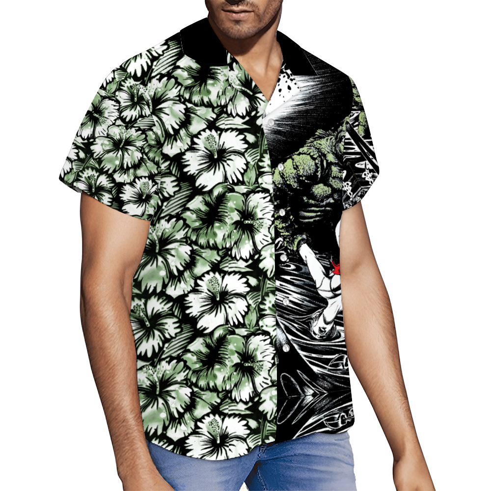 Creature from the Black Lagoon Short Sleeve Shirt Button Down