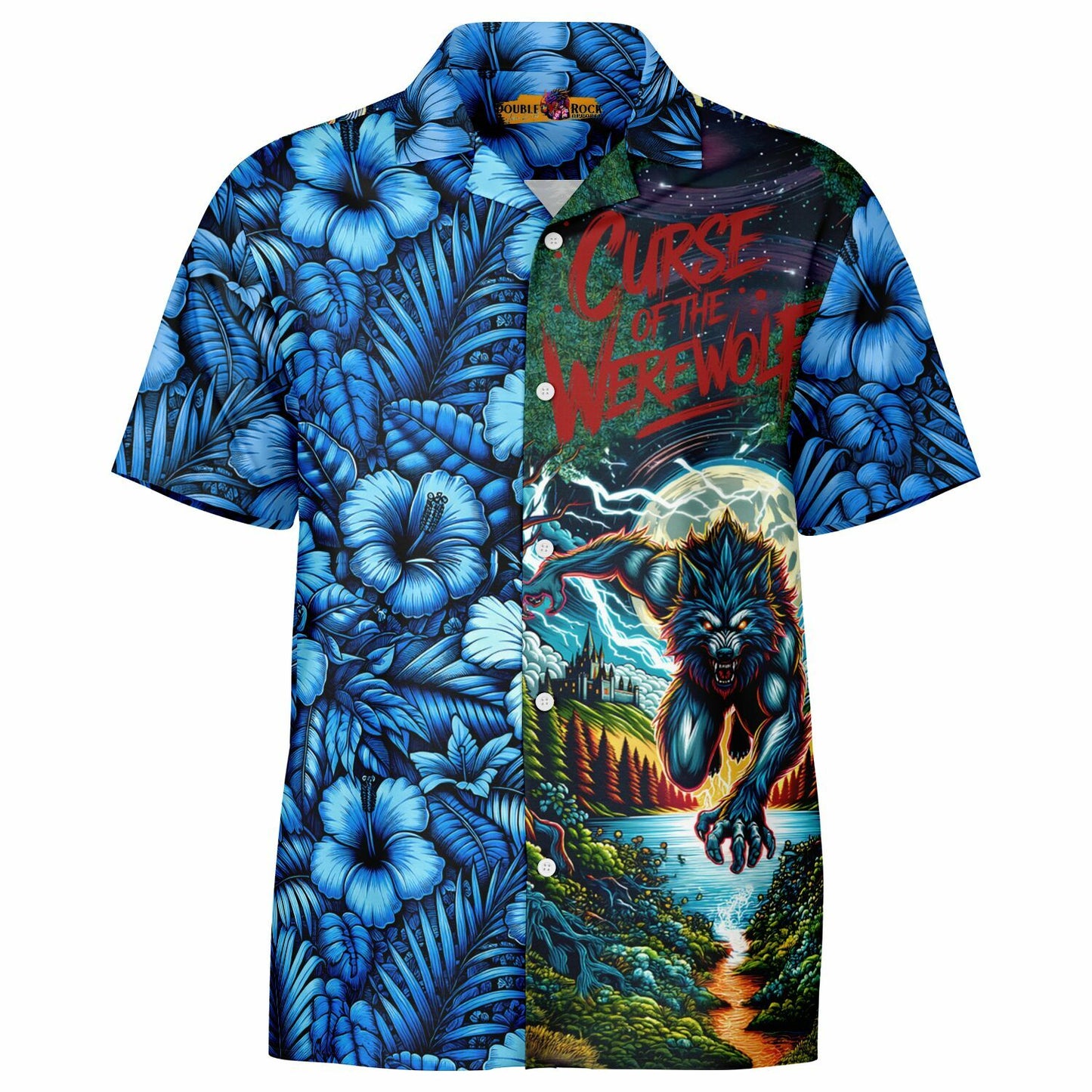 Curse of the Werewolf Short Sleeve Button-Down Hawaiian Shirt