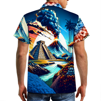 Custom El Rio Del Tiempo Classic Short Sleeve Hawaiian Shirt Button Down