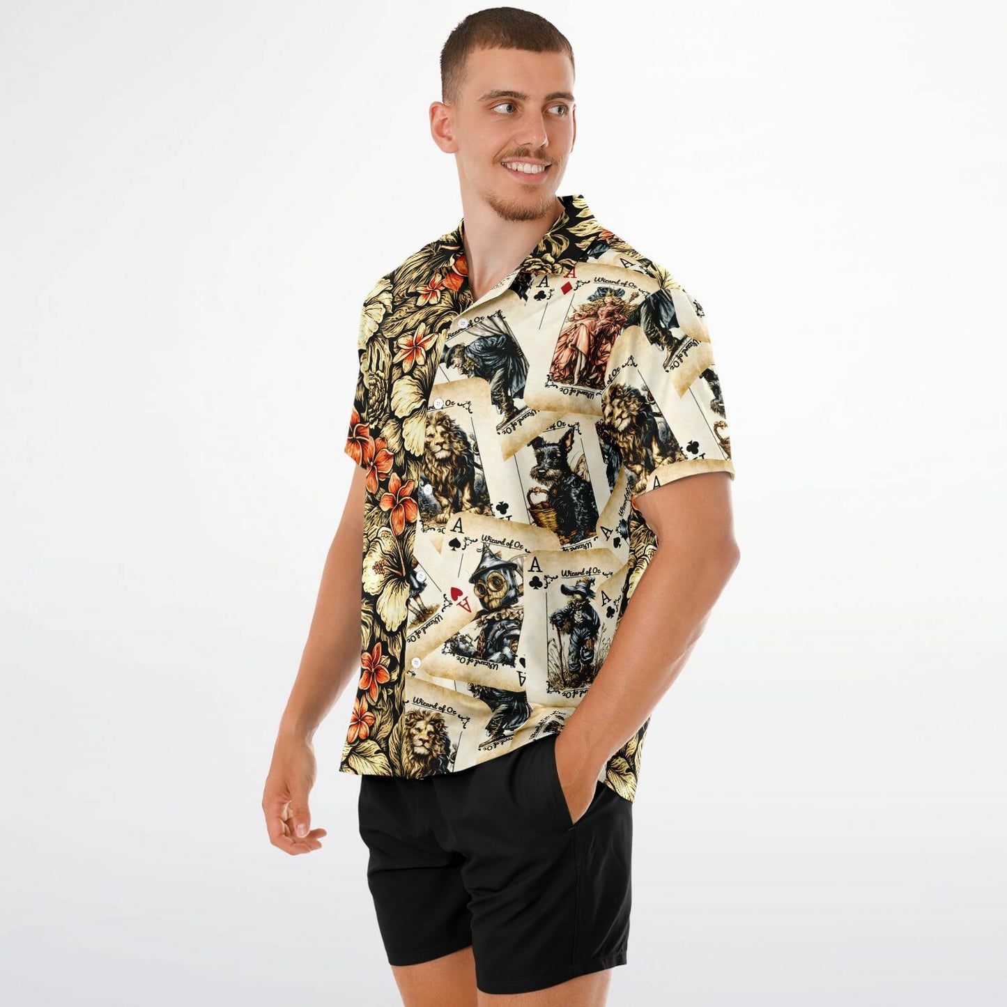 Wizard of OZ Hawaiian Button-Down Aloha Shirt