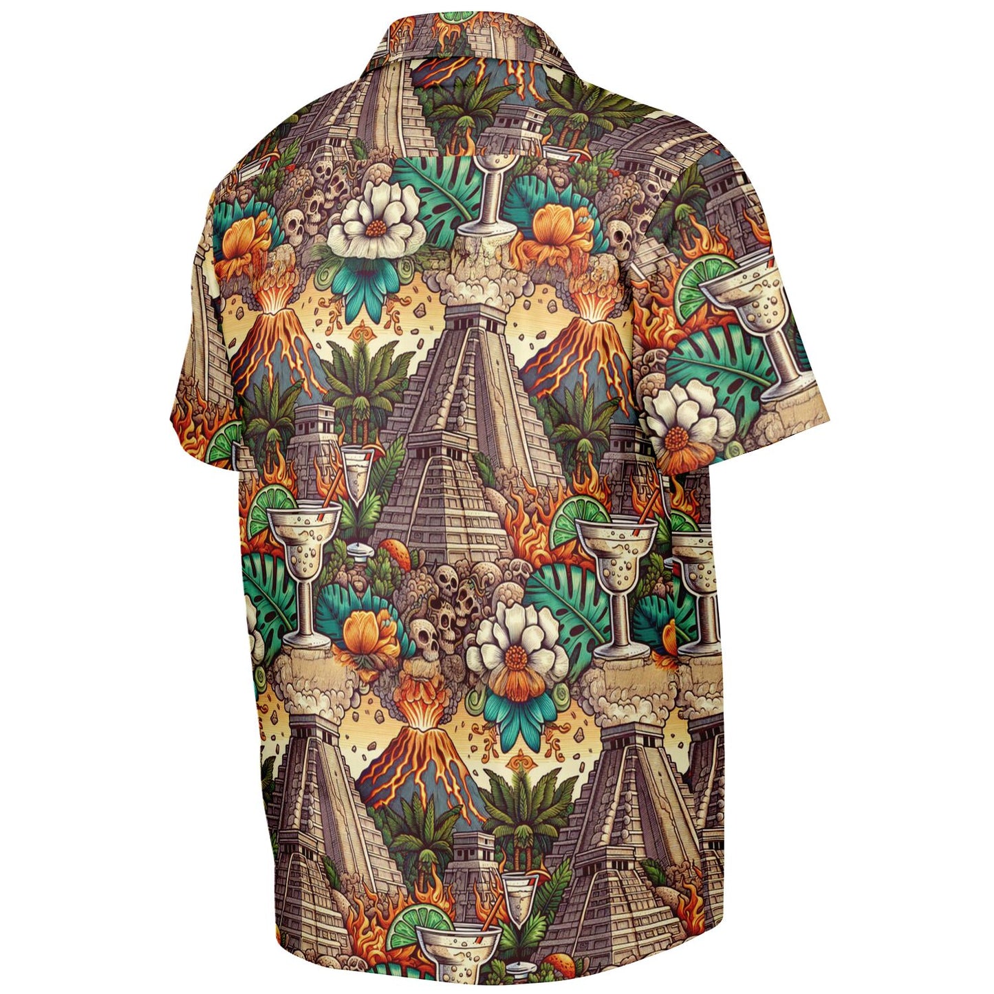 Mayan Mexico Margaritta Pavilion Short Sleeve Button-Down Shirt