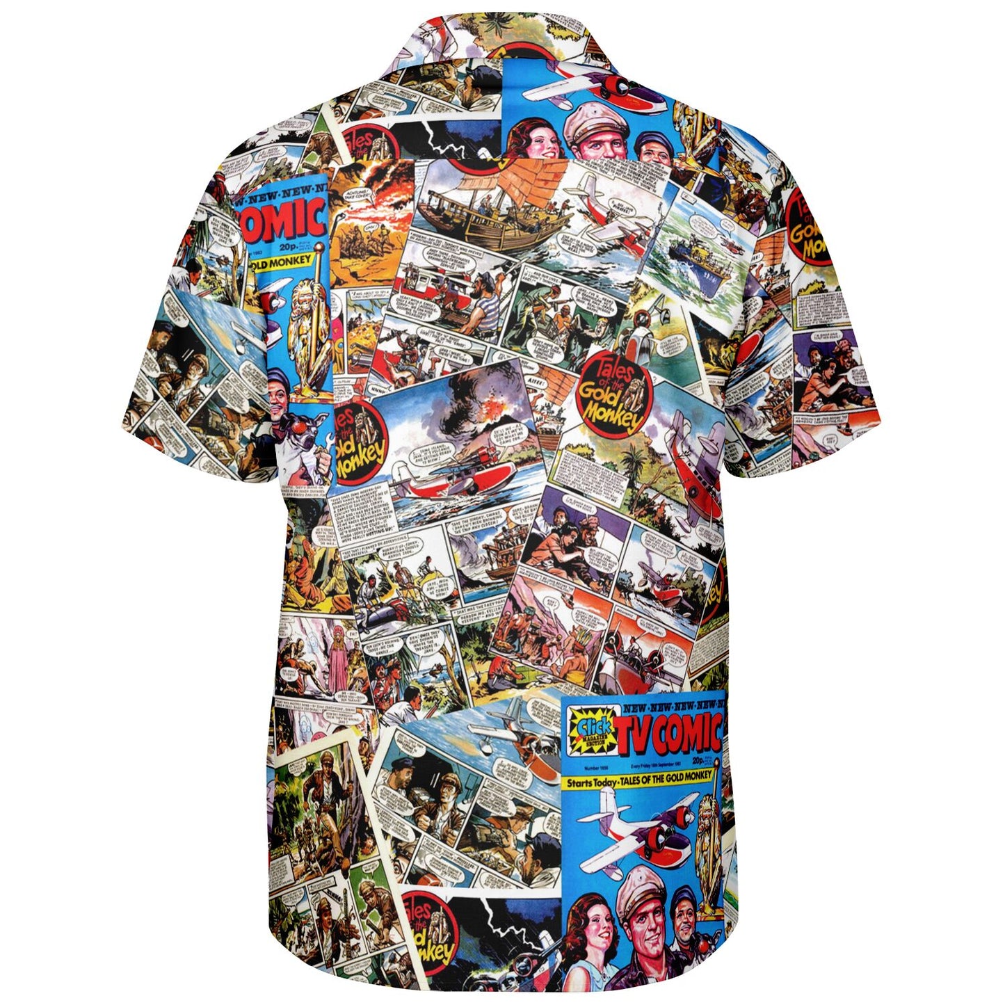 Tales from the Gold Monkey Short Sleeve Button-Down Hawaiian Shirt