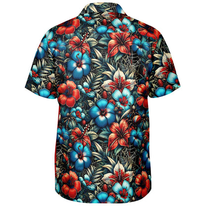 The Amazing Web Slinger Short Sleeve Button-Down Hawaiian Shirt