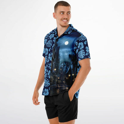 Nocturne Alley Short Sleeve Button-Down Hawaiian Shirt