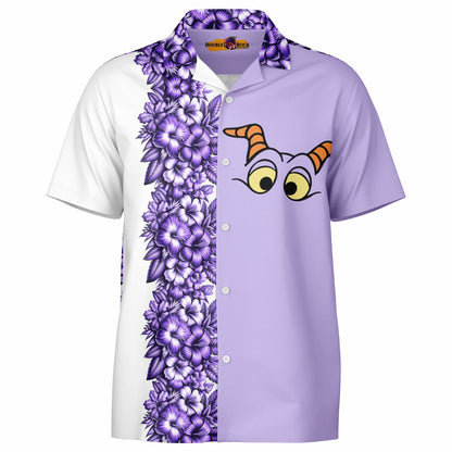 Figment Journey into Imagination Spread Collar Short Sleeve Button-Down Hawaiian Shirt