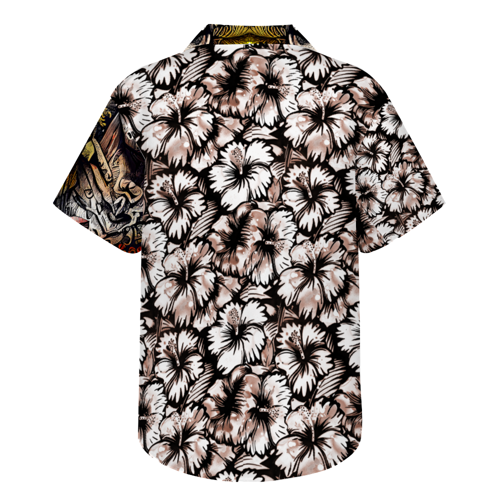 Stone Tiki God Short Sleeve Shirt Button Down