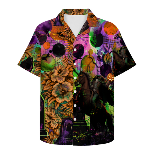 Sleepy Hollow Short Sleeve Hawaiian Shirt Button Down